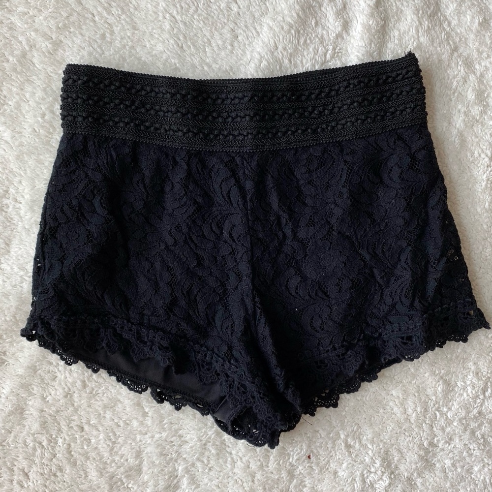 NWOT Crochet Shorts - BLACK